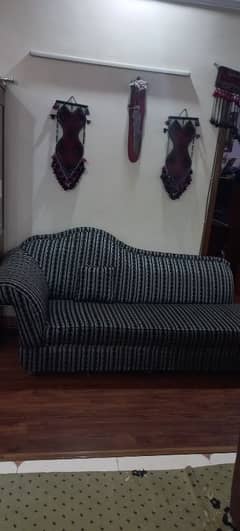 brown color spring sofa in excellent condition