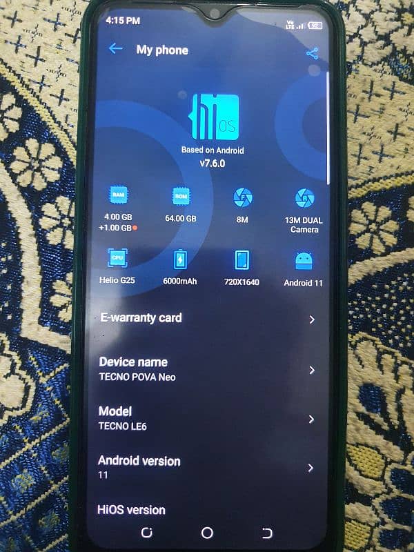 Tecno pova neo good condition not any fault or issue urgent sale 0