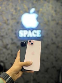 Iphone 15 plus 128gb jv B. H 100% waterpack available at @Apple Space