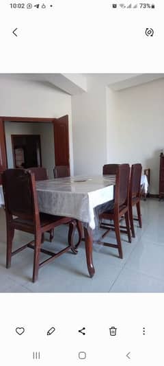 chinioti pure wood dining table with 6 chairs