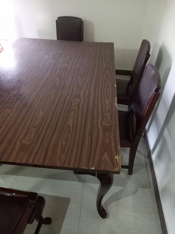 chinioti pure wood dining table with 6 chairs 3