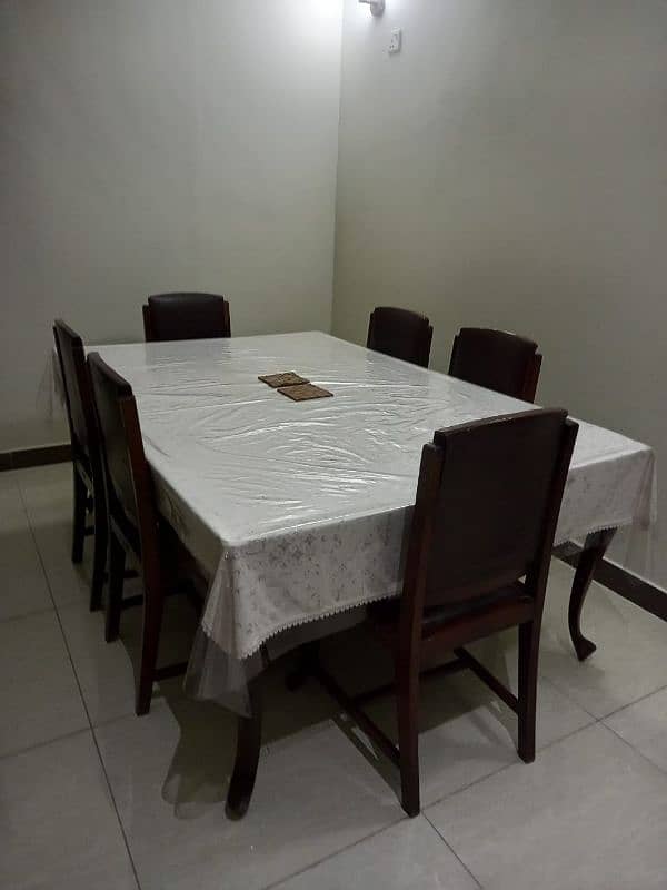 chinioti pure wood dining table with 6 chairs 5