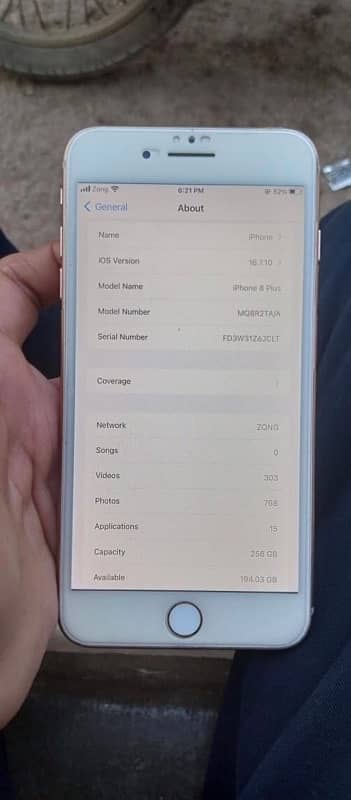 I phone 8 + pta 256 all okay …. . 4