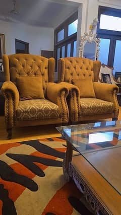 7 seater  sofa with wing chairs excellent  quality in i8