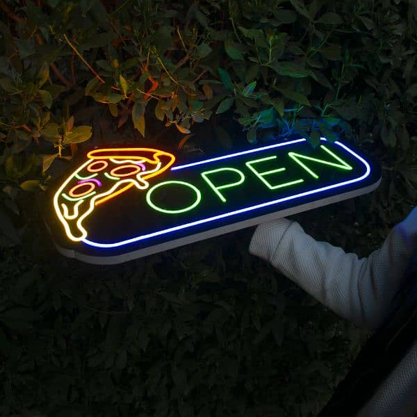 Pizza shop Open neon sign  waterproof sign with 8 months wranty 1