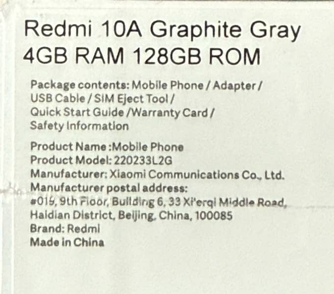 Redmi 10A 1