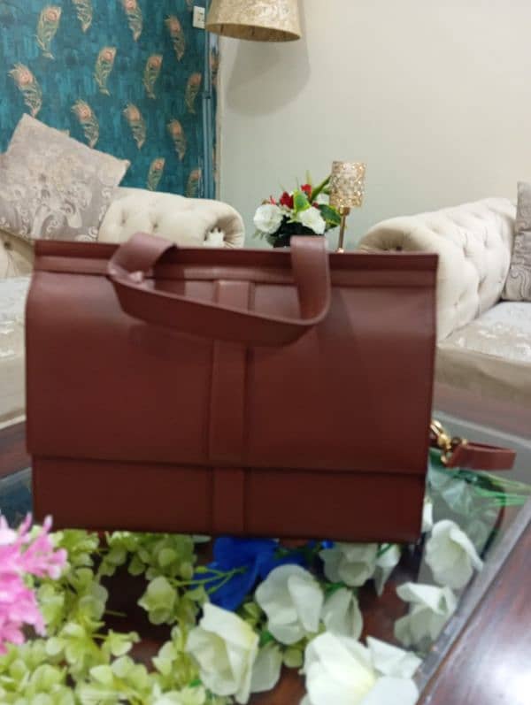 women Classic Brown hand bag 8