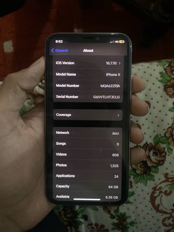 iPhone X 64gb PTA 5