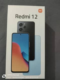 Redmi 12 Black color 8 gb 128 10 by 10 full okay set ha