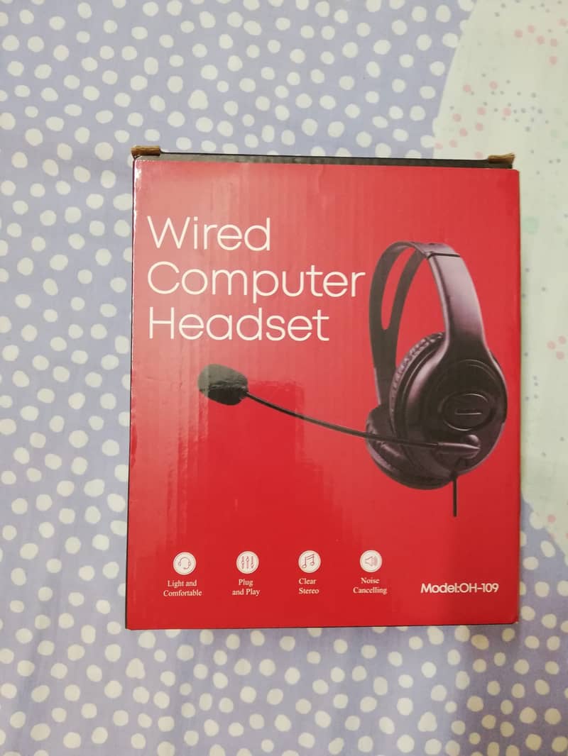 4-Nos Wired Headphones with mic 10/10 for workstations office and home 2