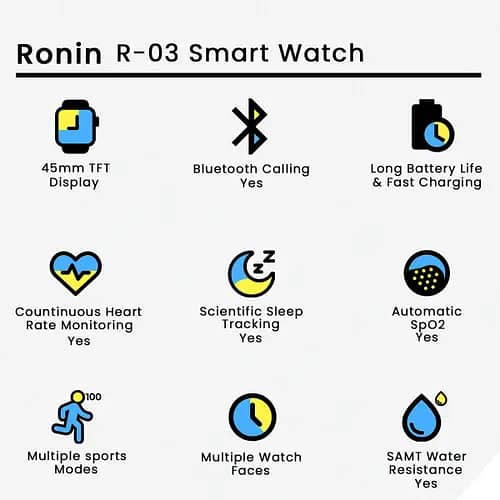 RONIN R-03 Smart Watch, Box packed 2