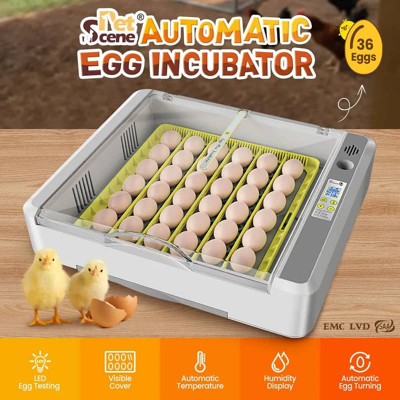 HHD 36 Eggs Fully Automatic Incubator Digital Hatchery Machine 6