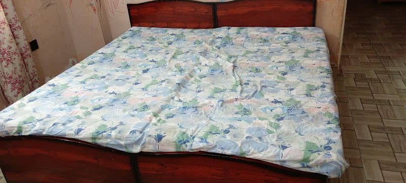 Single Wooden (Original Sheesham) Bed Set - Without Matress 4