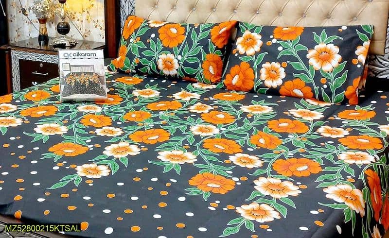 3 pcs cotton Mix Printed Double sheet 6