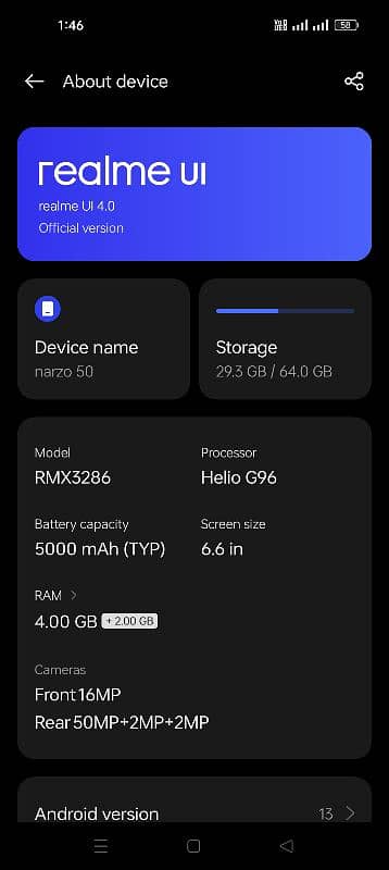 Realme Narzo 50 9