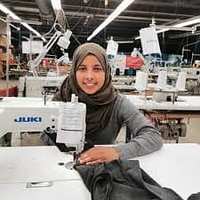 female worker chye checking packing