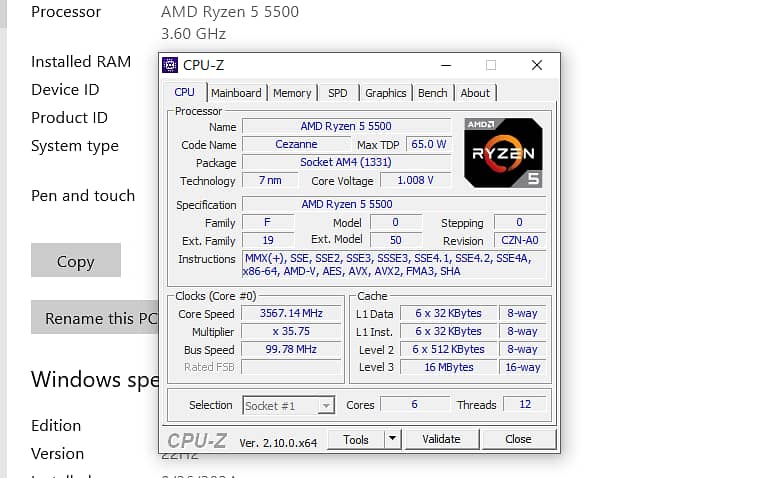 Ryzen 5 5500 Processor 1