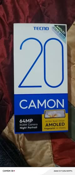 tecno camon 20 complete box