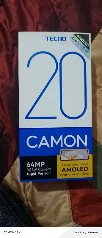 tecno camon 20 complete box 0