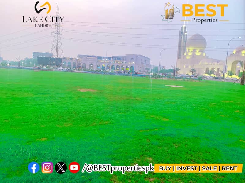 1 Kanal Plot for SALE Most Prime Block Of in Block M 4 Golf Estate 2 Lake City Lahore 3