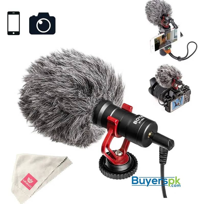 Boya BY-MM1 Universal Cardioid Shotgun Microphone - Plug & Play, TRS 1