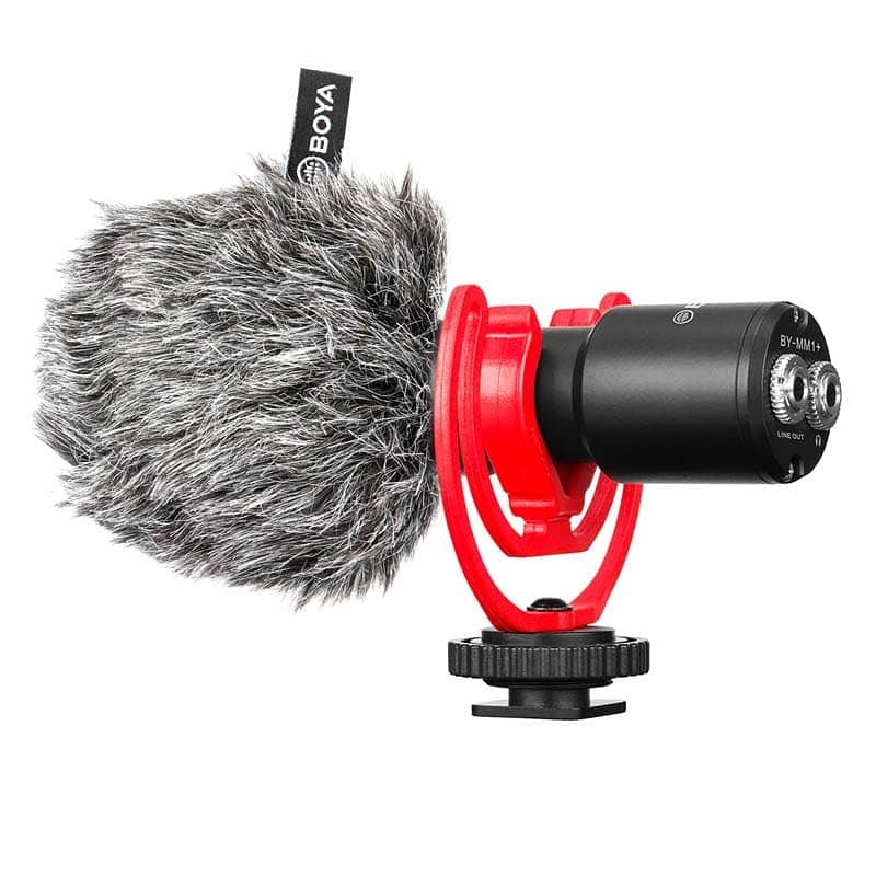 Boya BY-MM1 Universal Cardioid Shotgun Microphone - Plug & Play, TRS 4