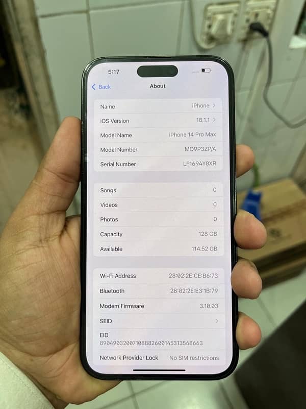 iphone 14pro max 128gb ,PTA approved 7