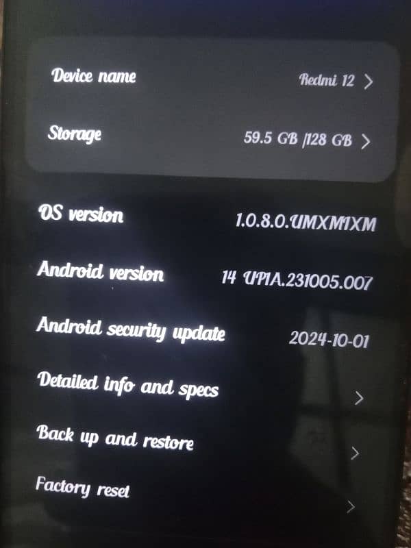 Redmi 12  mobile used main h 10/10 conditions 5