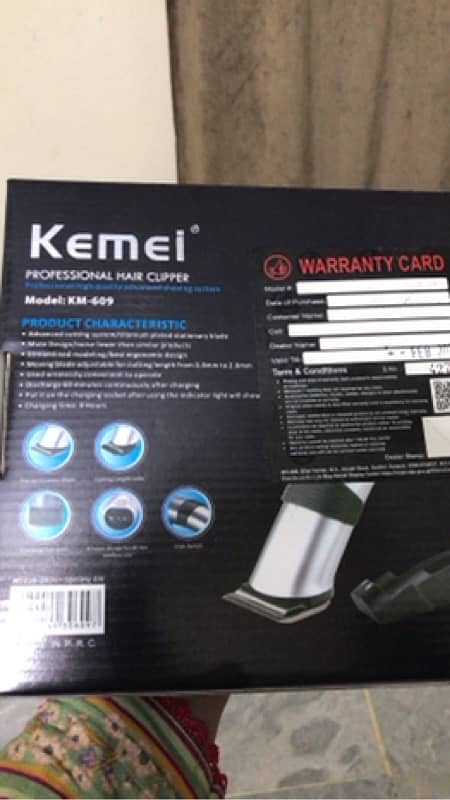 Kemei trimmer 5 combs 1