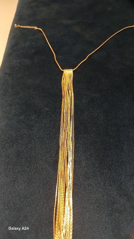 Gold tone Tassel Necklace 2