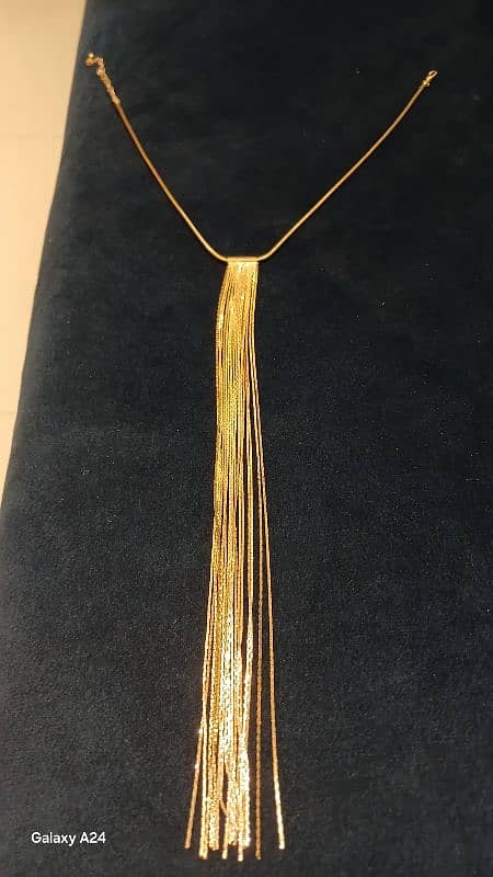 Gold tone Tassel Necklace 0