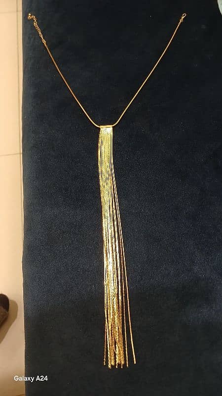 Gold tone Tassel Necklace 5