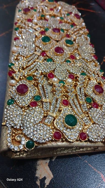 Gold-Tone Bridal Clutch 0