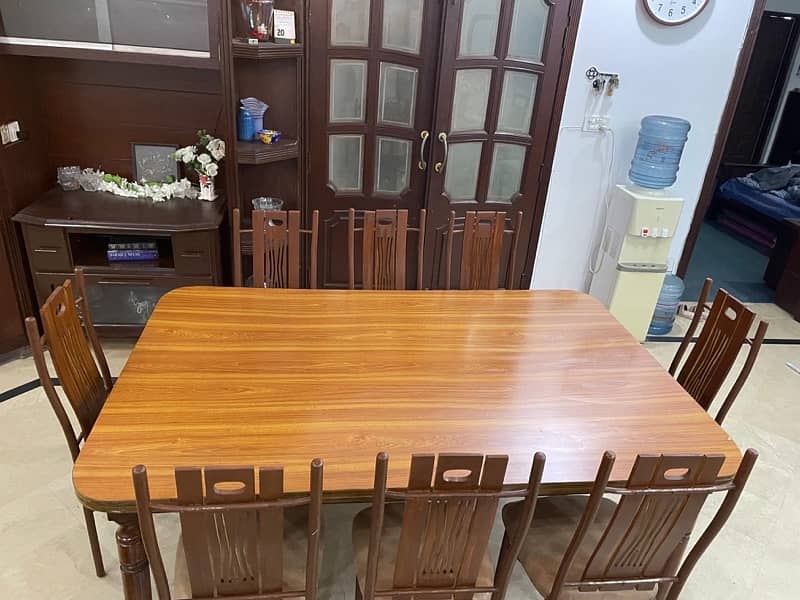 wooden dining table 8 chairs 1