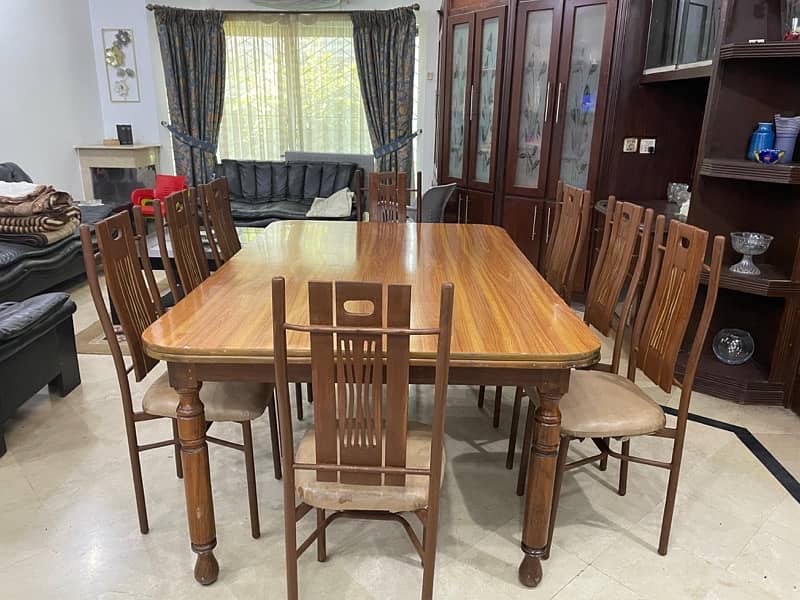 wooden dining table 8 chairs 4