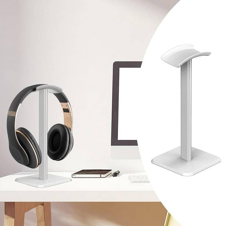 Universal Aluminum Headphone Stand - Detachable, Non-Slip, Curved 1