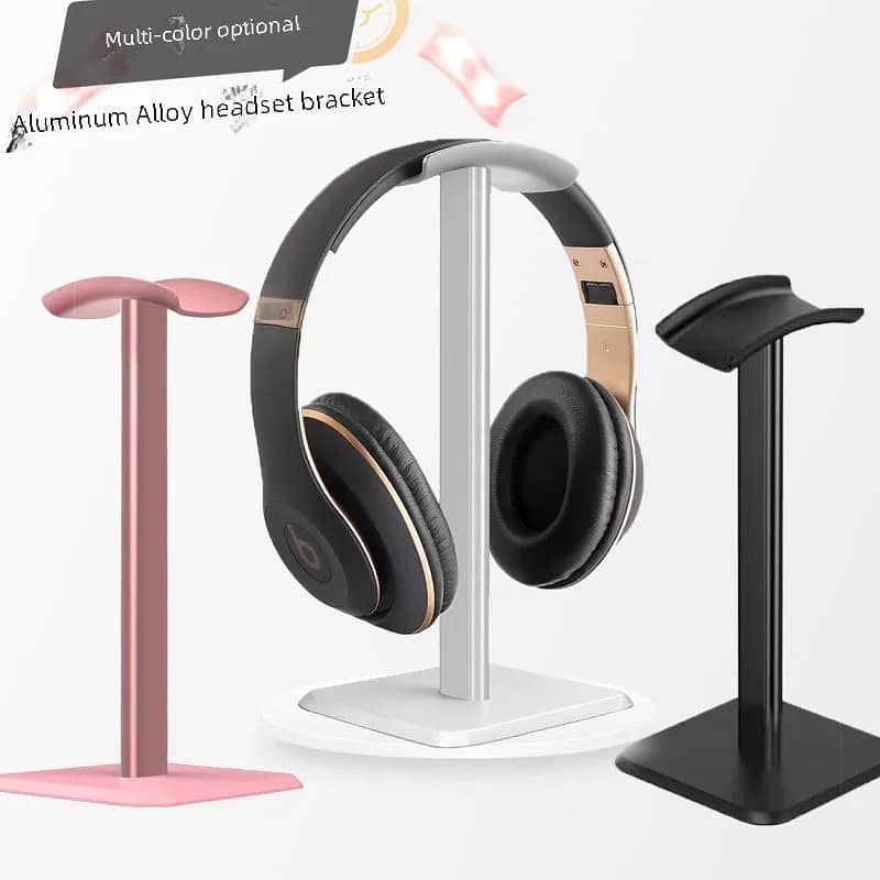 Universal Aluminum Headphone Stand - Detachable, Non-Slip, Curved 2