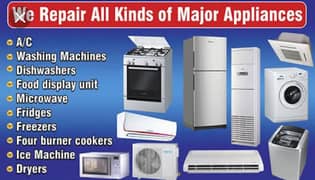 Repairing Services Automactic Washing Machine Fridge microwave oven Ac