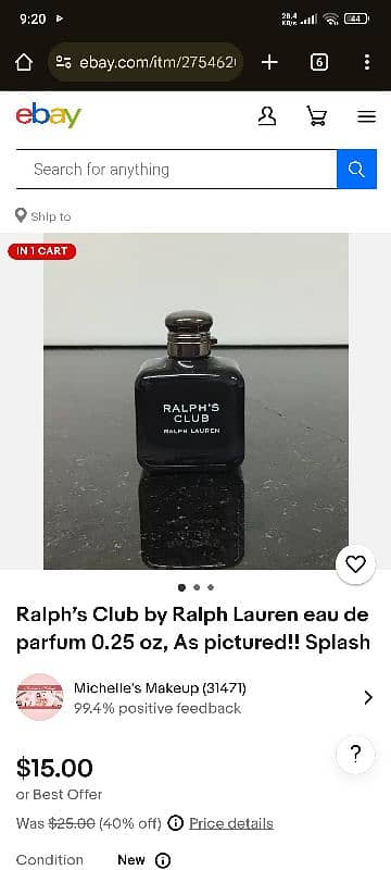 Raph Lauren Ralph's Club 100ml + 7ml Perfume 8