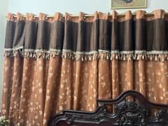 brown curtains