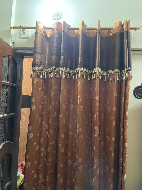 brown curtains 1