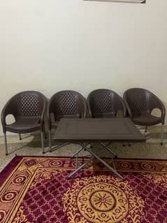 condition 10/10 Brown colour Chair and Table set