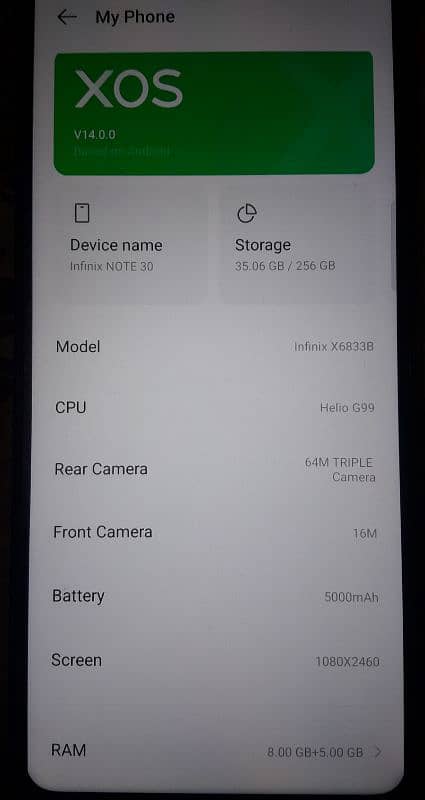 infinix note 30 8/256 0