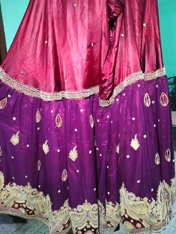 bridal dress magenta color 2