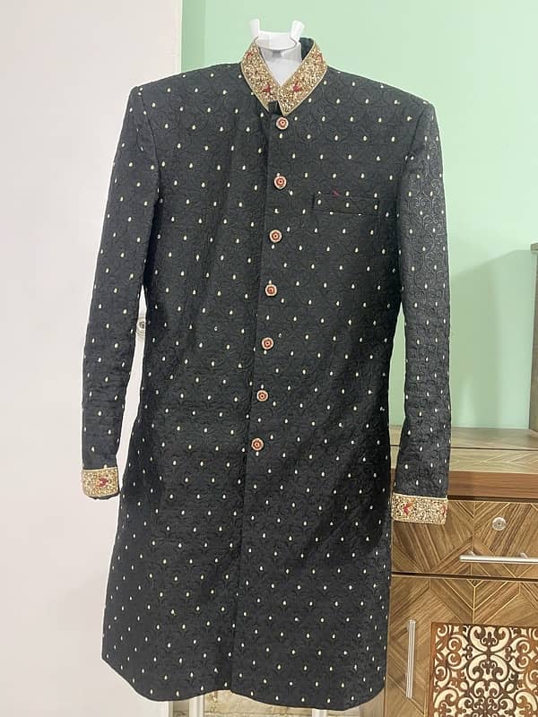 Indian Black mesouri sherwani 0