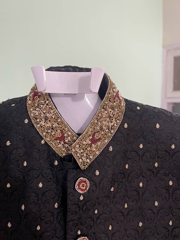 Indian Black mesouri sherwani 1