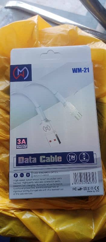 WM-21 Fast Charging & Data Cable – Quick Charge & Sync 0