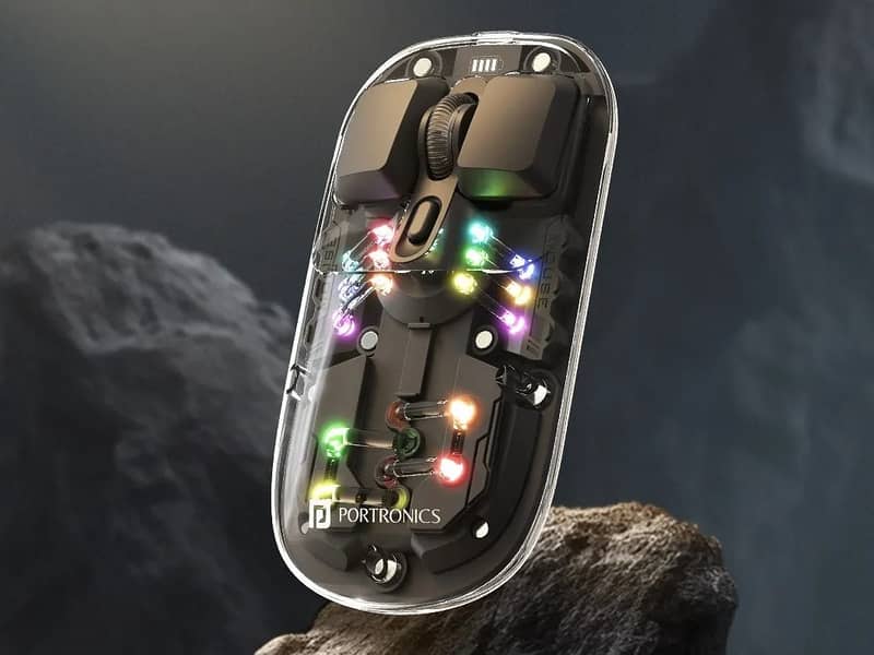 2-in-1 Modes Wireless Bluetooth Transparent Mouse - Dual-Mode 0