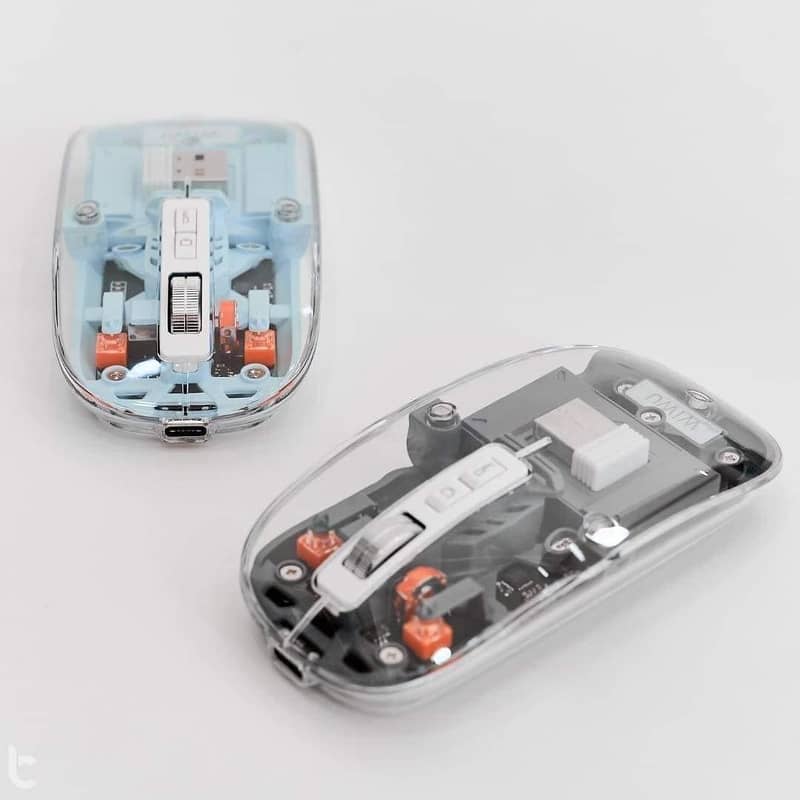 2-in-1 Modes Wireless Bluetooth Transparent Mouse - Dual-Mode 3