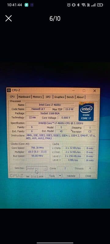 Intel Corei7 4600u Laptop 4